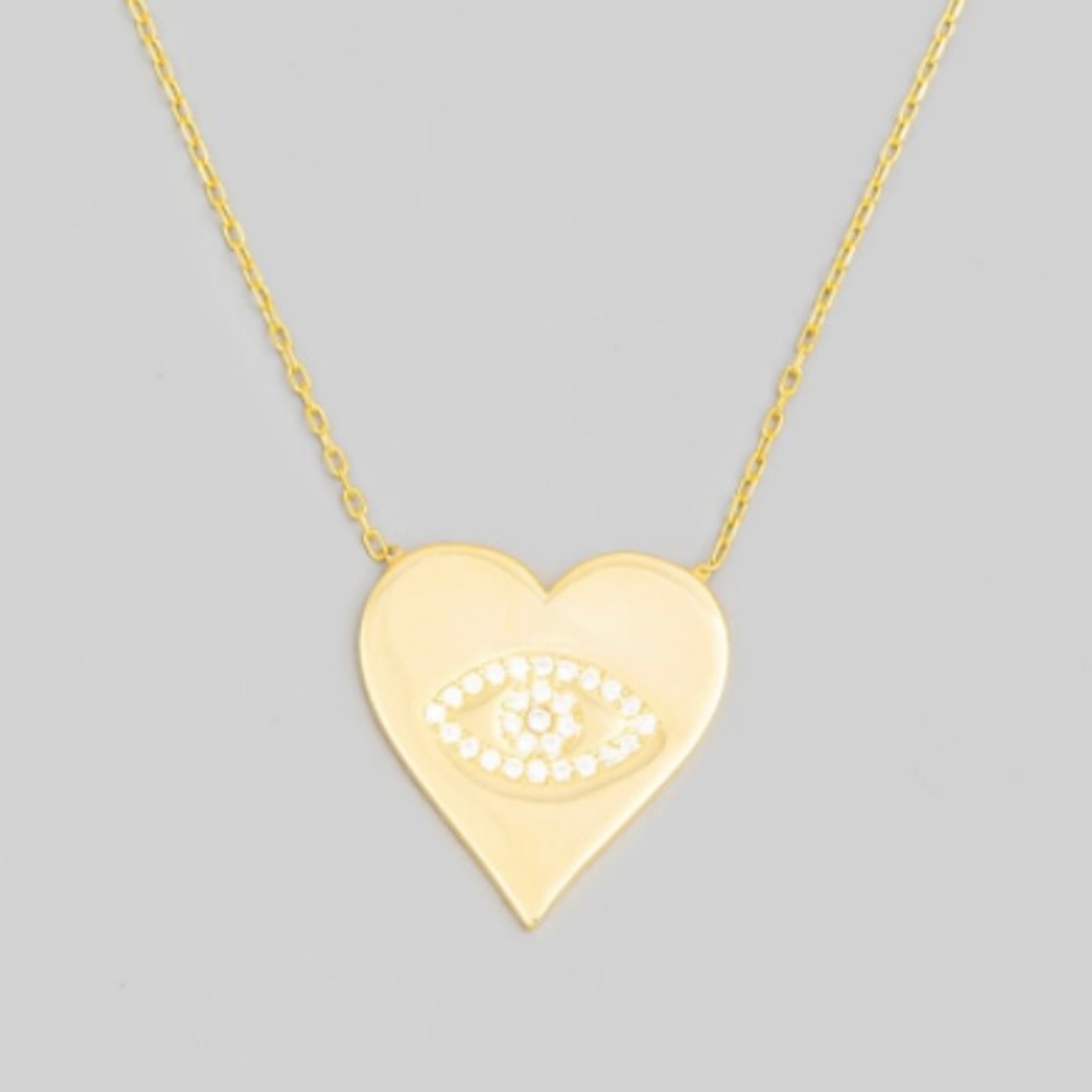 LOYALTY HEART🤍CHARM EYE NECKLACE🧿